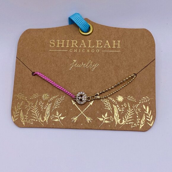 Anthropologie Jewelry - Anthropologie Shiraleah Bracelet Crystal Fringe Mala Pink Chain Feminine String